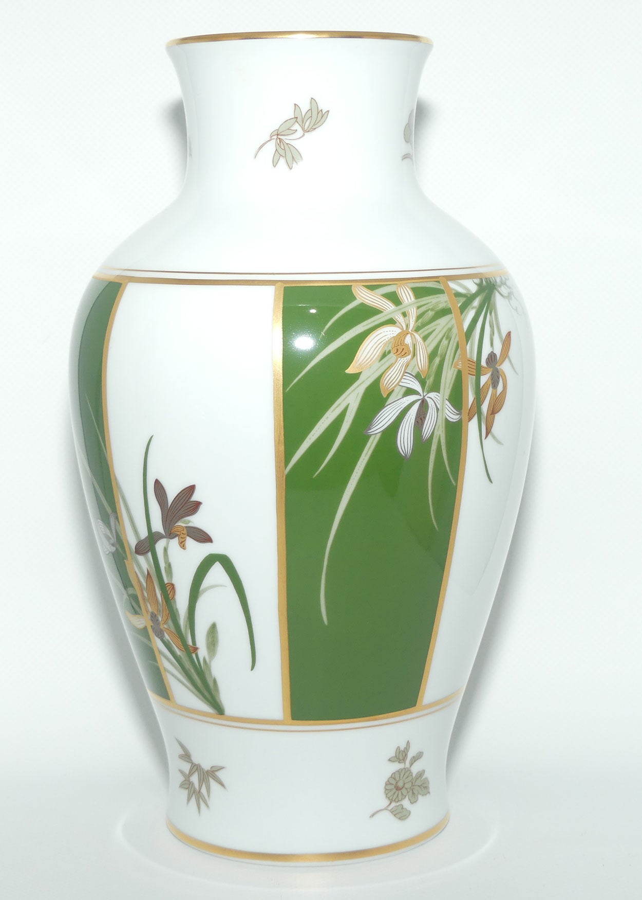 Franklin Mint | Noritake Okura Japan | Green | Orchid vase