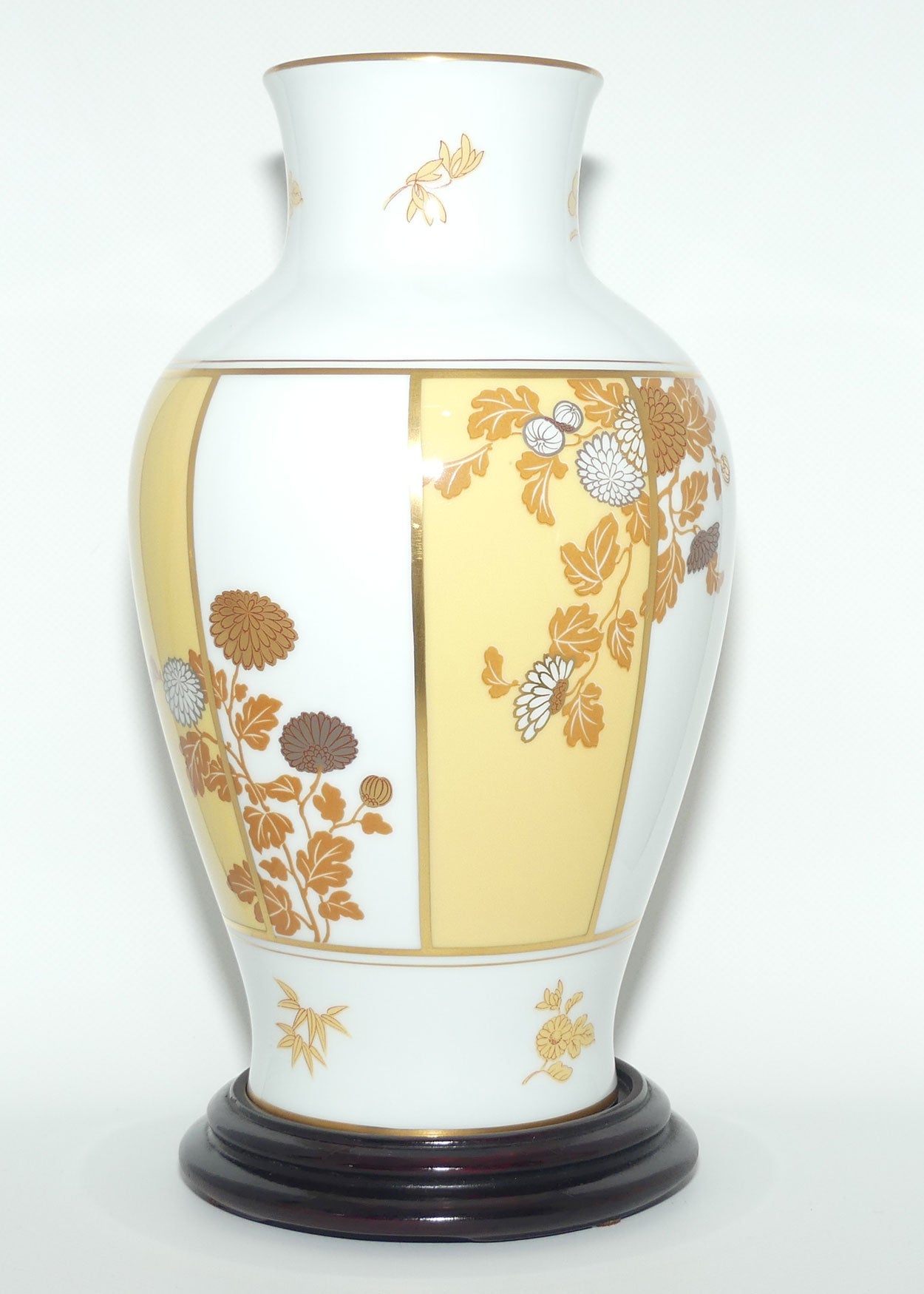 Franklin Mint | Noritake Okura Japan | Yellow | Chrysanthemum vase on stand
