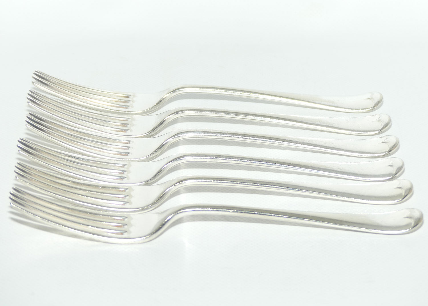 Set of 6 Daniel & Arter | Silver Plated Old English Pattern Dinner Forks | 20.5cm