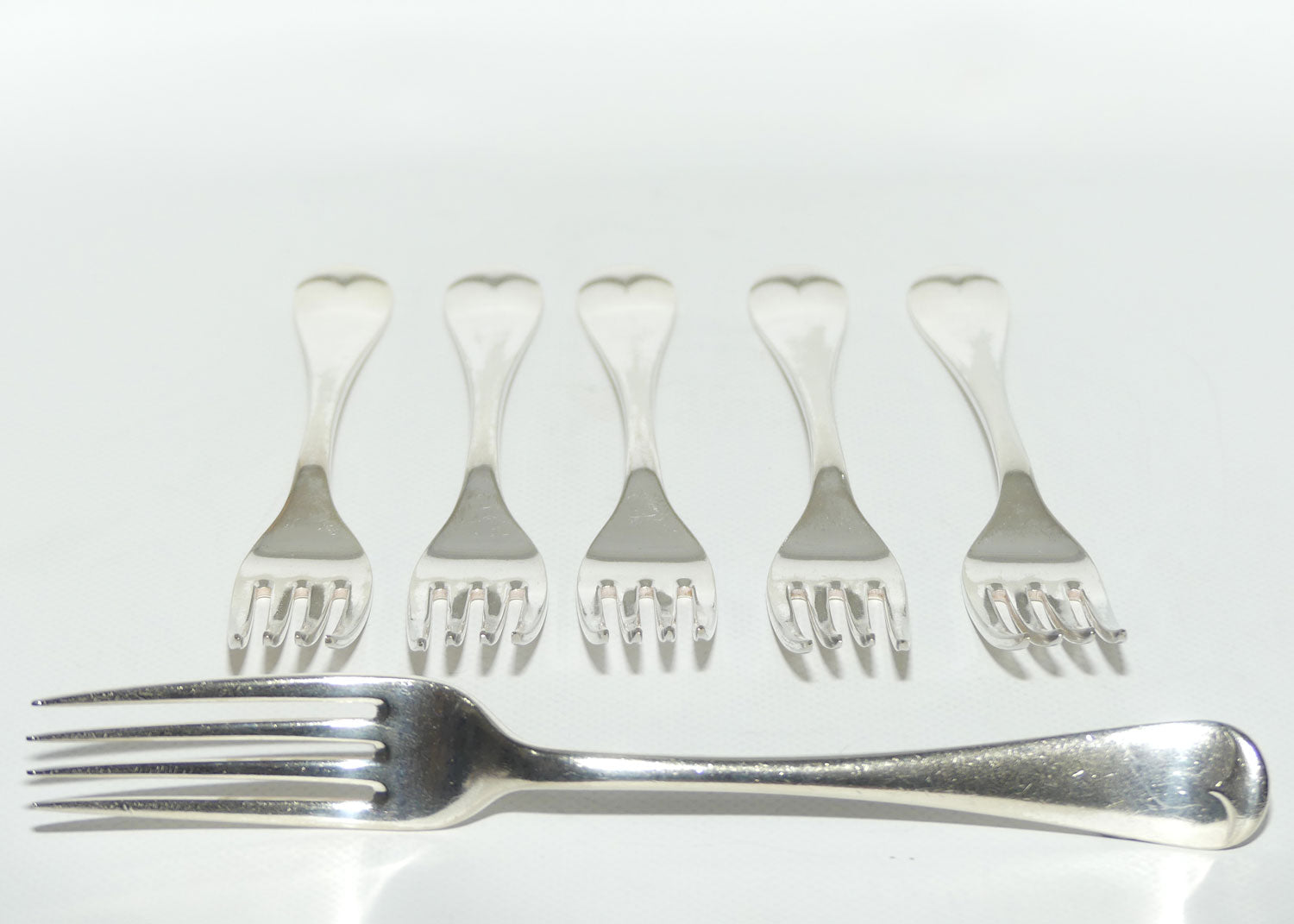 Set of 6 Daniel & Arter | Silver Plated Old English Pattern Dinner Forks | 20.5cm