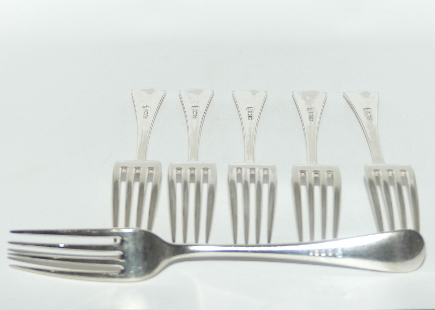 Set of 6 Daniel & Arter | Silver Plated Old English Pattern Dinner Forks | 20.5cm