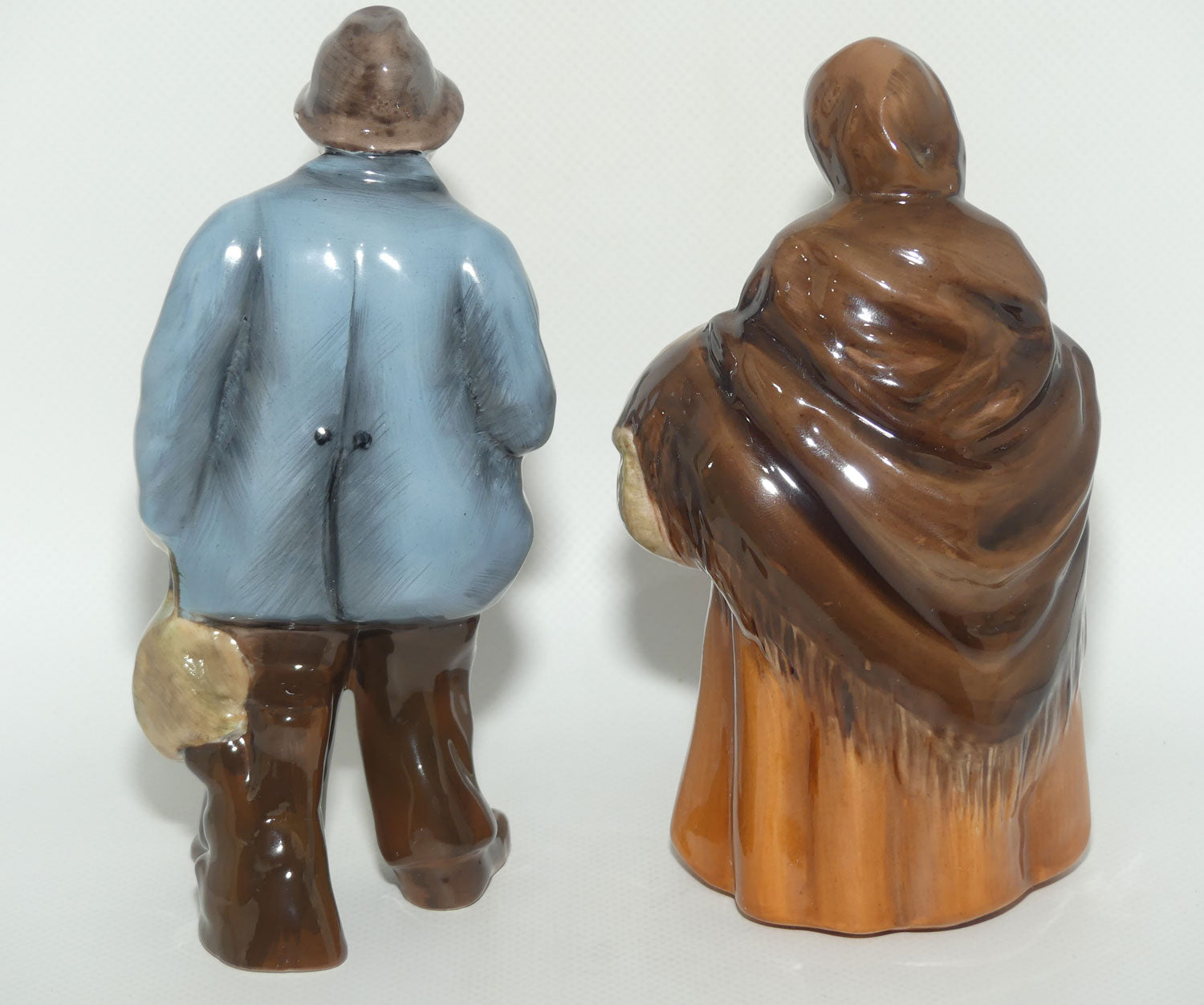 Coalport figurine pair | Tinker and Old Market Lady