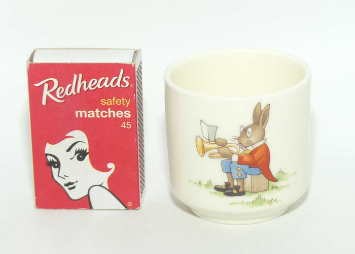 Royal Doulton Bunnykins Trumpeter | Reading egg cup | GOLDEN JUBILEE backstamp