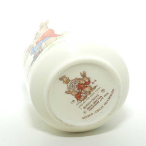 Royal Doulton Bunnykins Trumpeter | Reading egg cup | GOLDEN JUBILEE backstamp