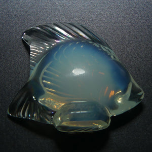 Lalique Crystal France Opalescent Glass miniature Angel Fish | Poisson