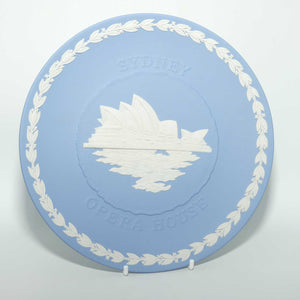 Wedgwood Jasper | White on Pale Blue plate | Sydney Opera House plate | boxed | #1