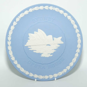 Wedgwood Jasper | White on Pale Blue plate | Sydney Opera House plate | boxed | #2