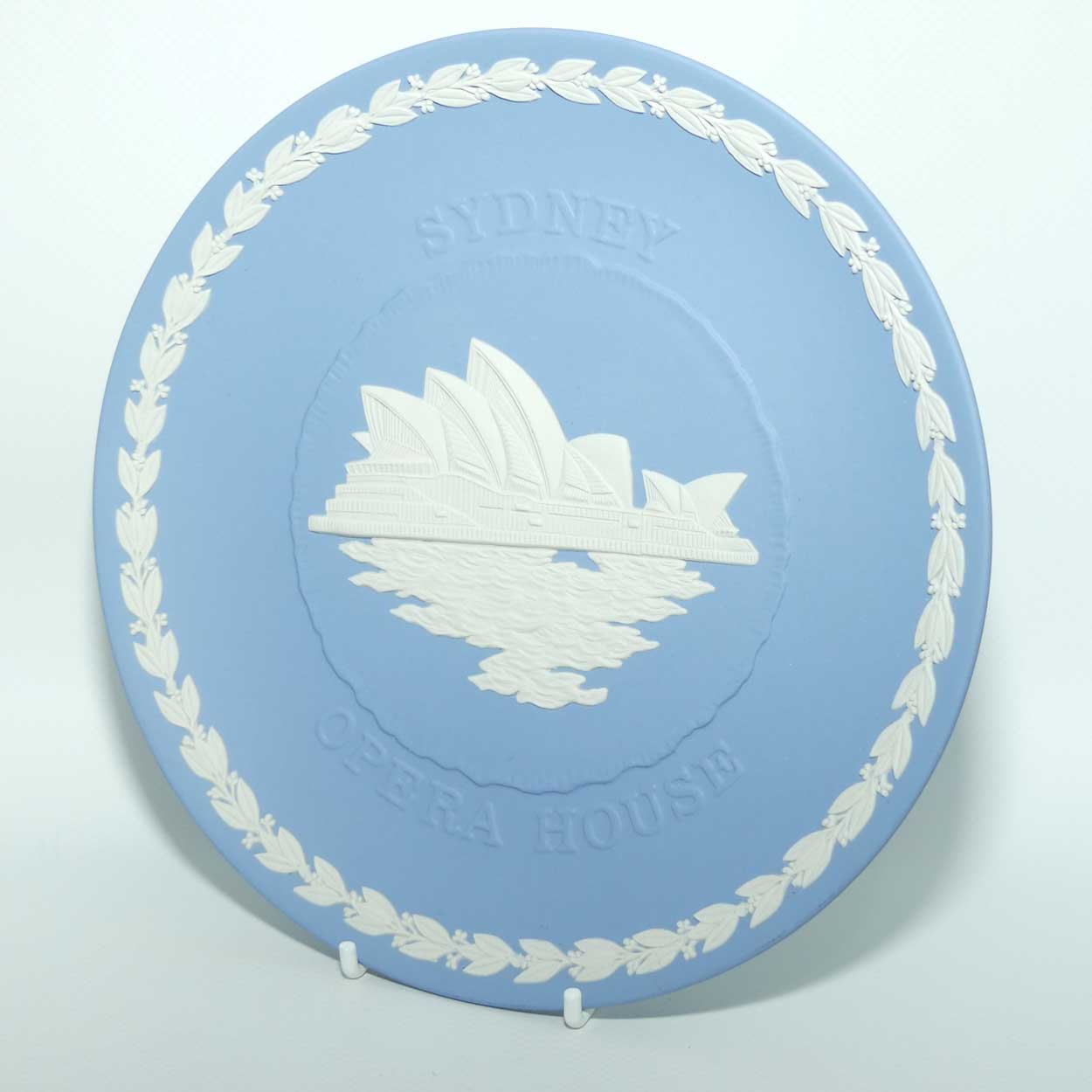 Wedgwood Jasper | White on Pale Blue plate | Sydney Opera House plate | boxed | #2