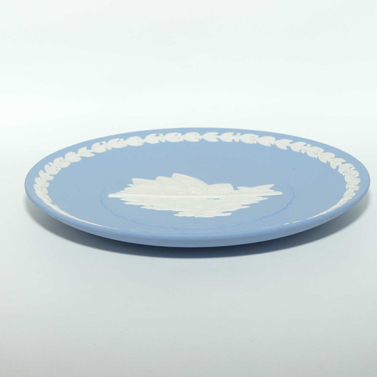 Wedgwood Jasper | White on Pale Blue plate | Sydney Opera House plate | boxed | #2