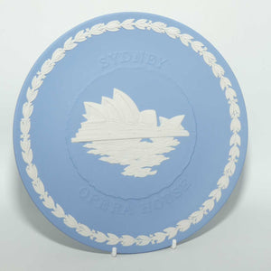 Wedgwood Jasper | White on Pale Blue plate | Sydney Opera House plate | boxed | #3