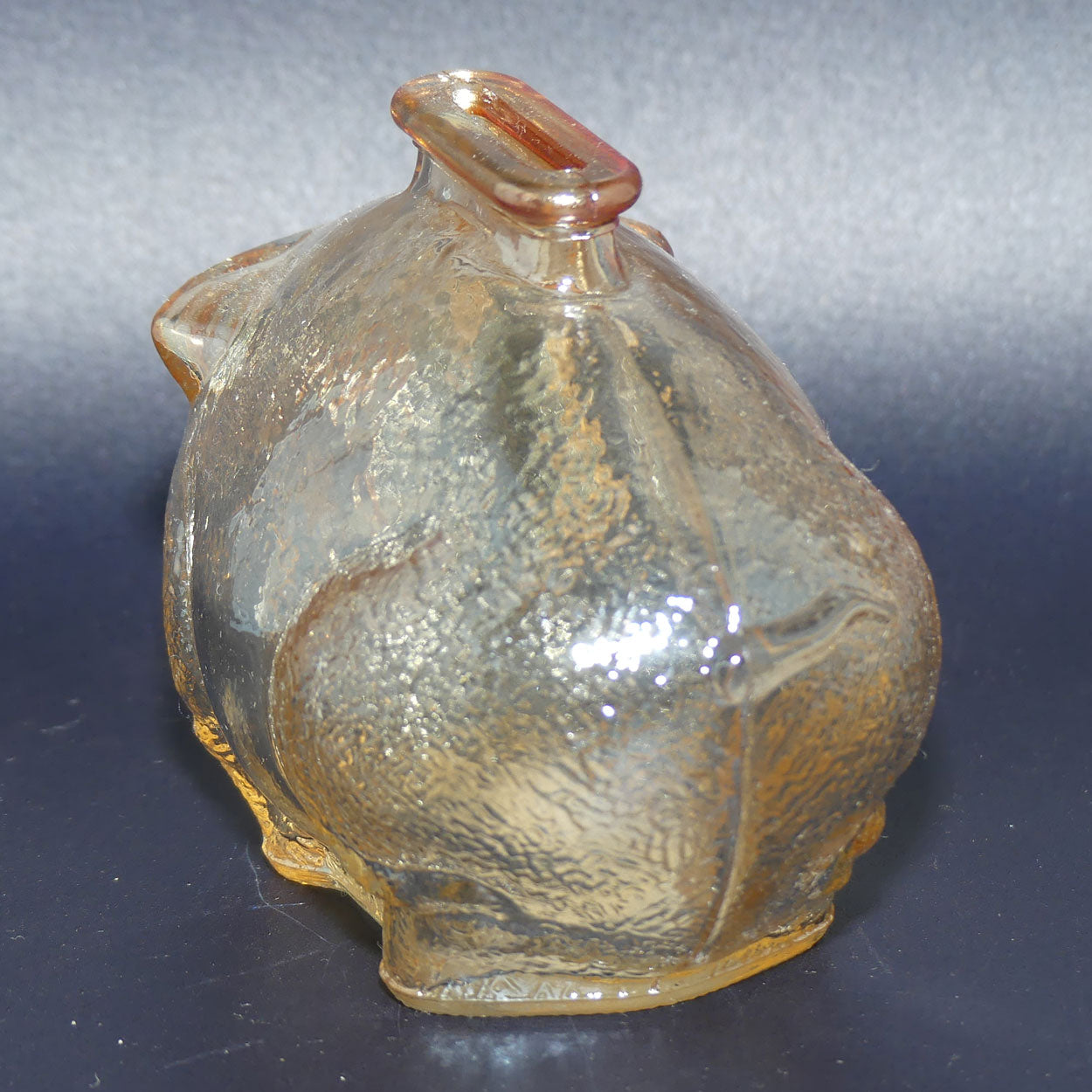 Light Marigold Carnival Glass Pig Money box