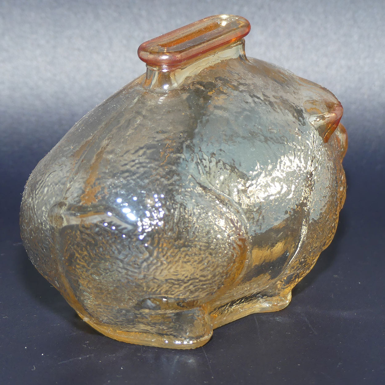 Light Marigold Carnival Glass Pig Money box
