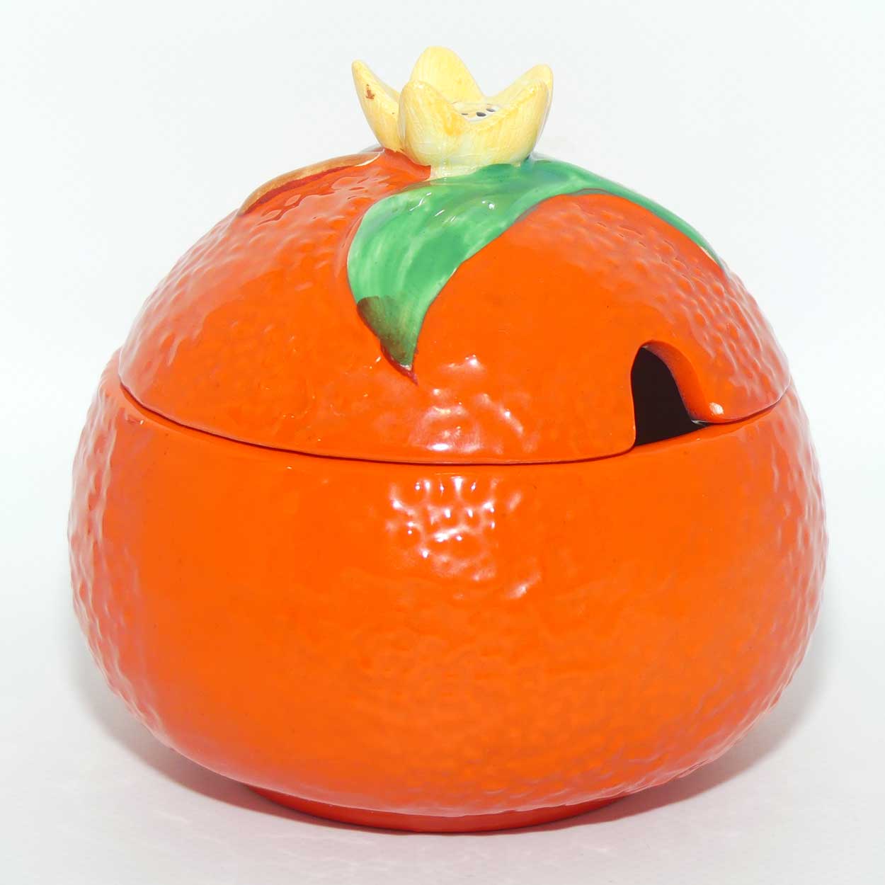 Carlton Ware Orange Peel marmalade pot