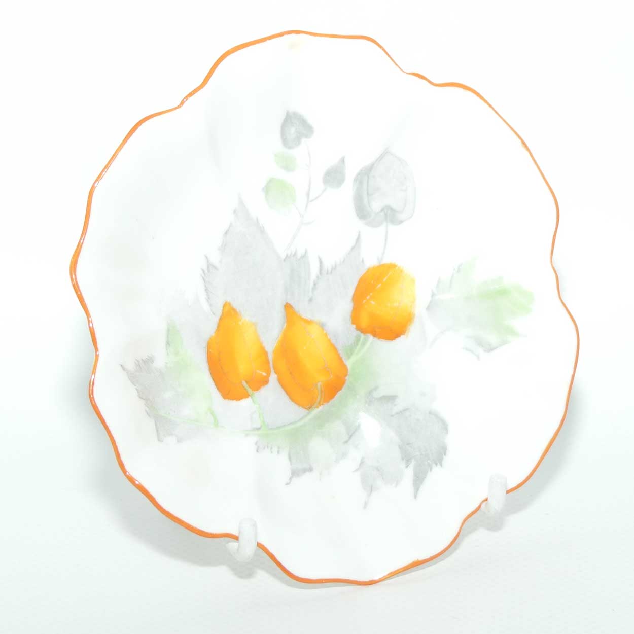 Shelley Orange trim and Orange Poppies pin dish