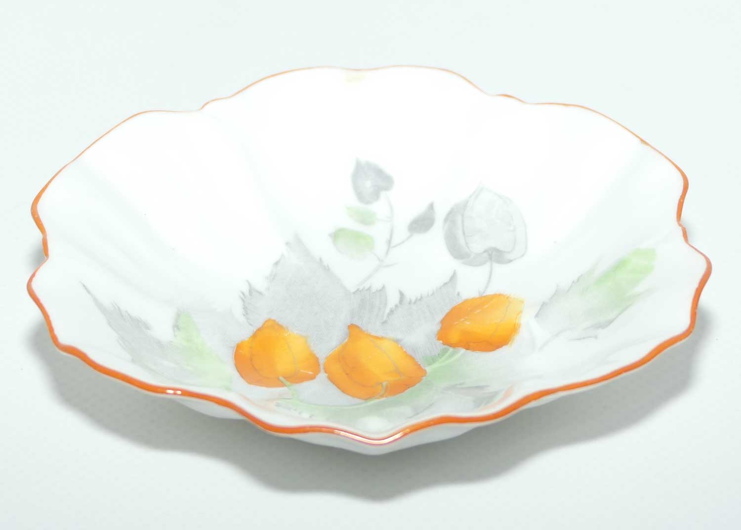 Shelley Orange trim and Orange Poppies pin dish