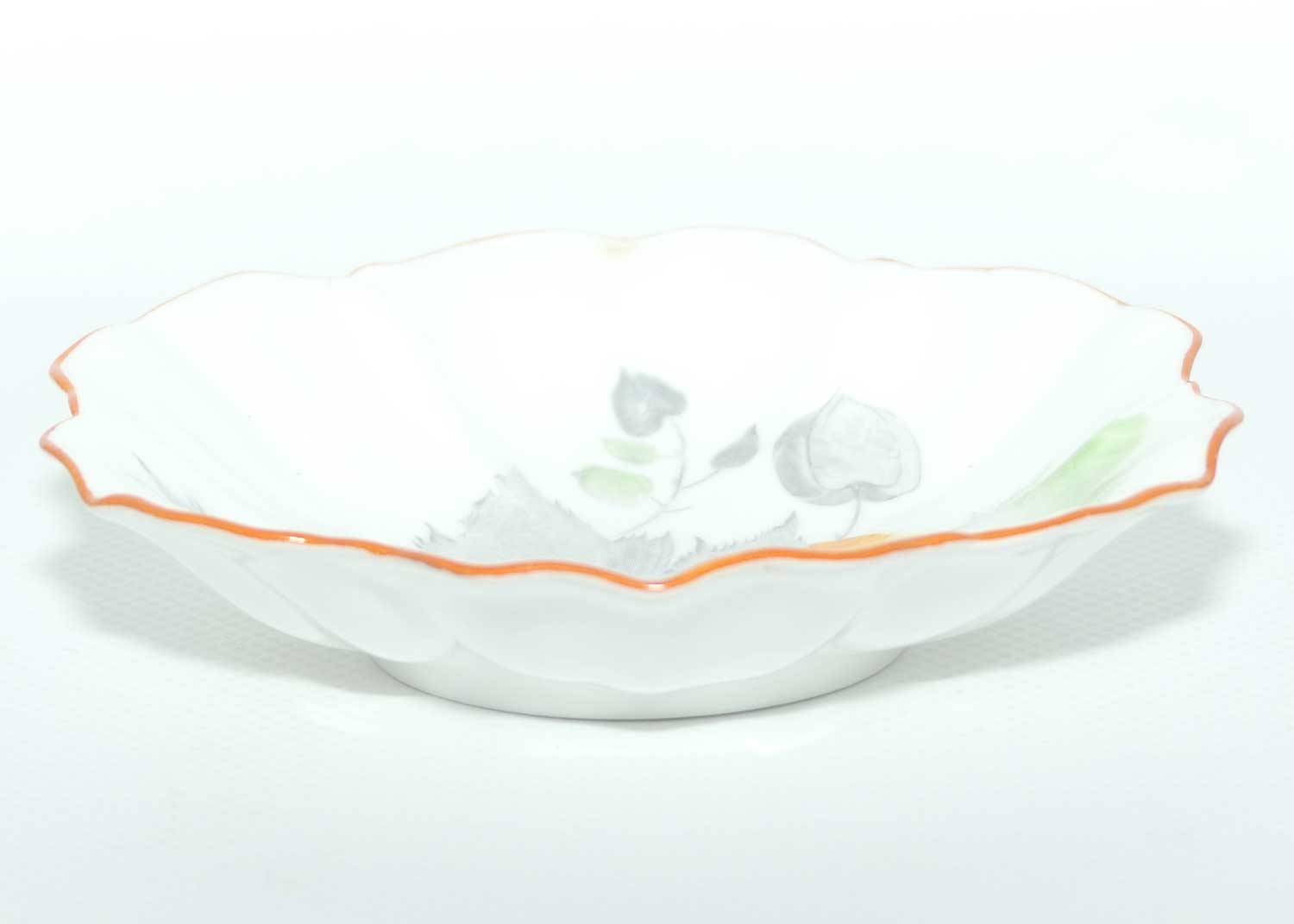 Shelley Orange trim and Orange Poppies pin dish