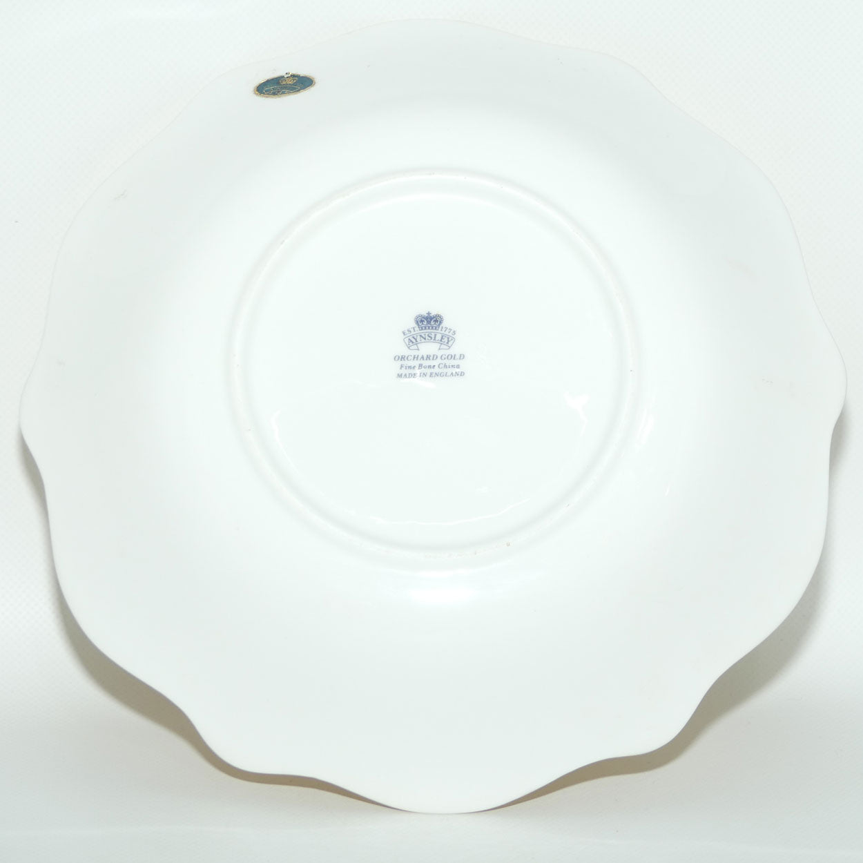 Aynsley Orchard Gold fluted edge bowl | 26.5cms diam