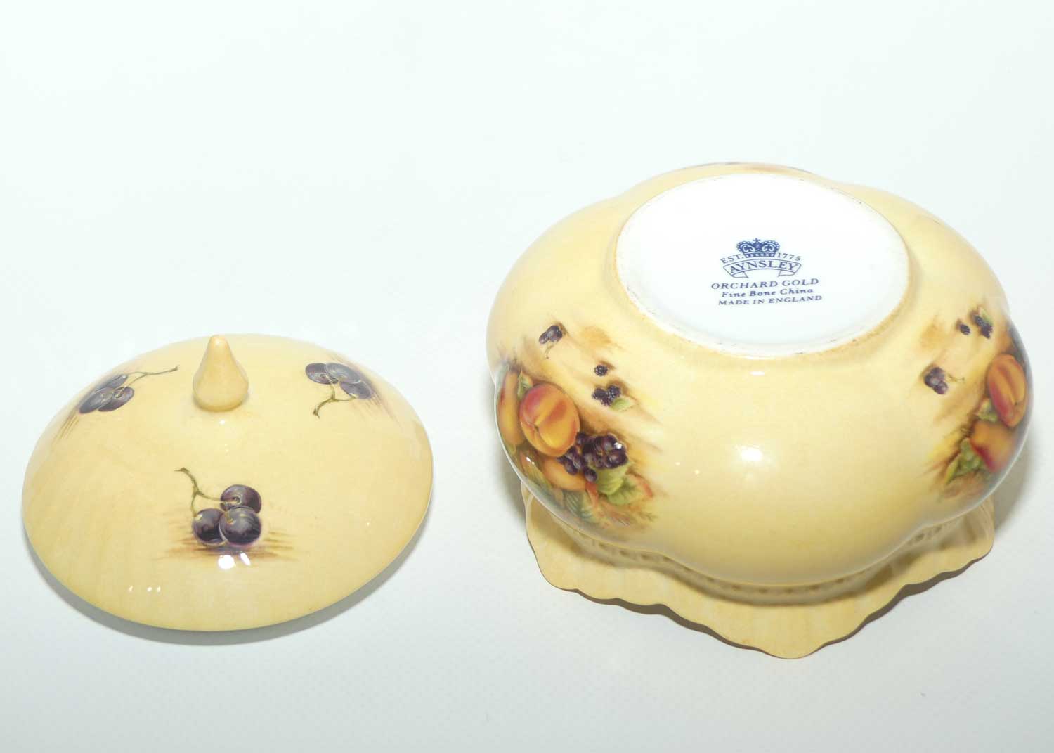Aynsley Orchard Gold lidded trinket box