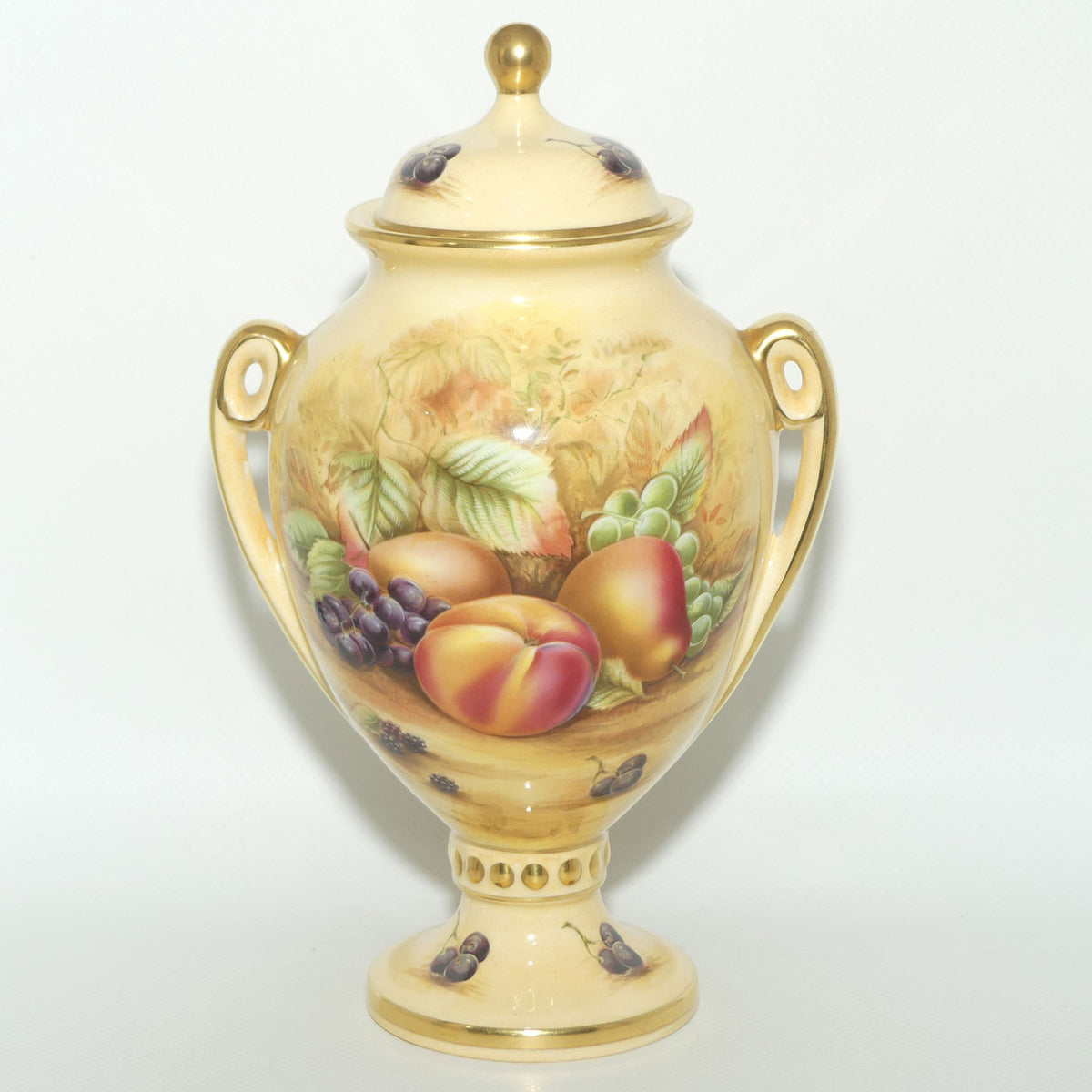 Aynsley Orchard Gold Lidded Urn with shaped handles | #2