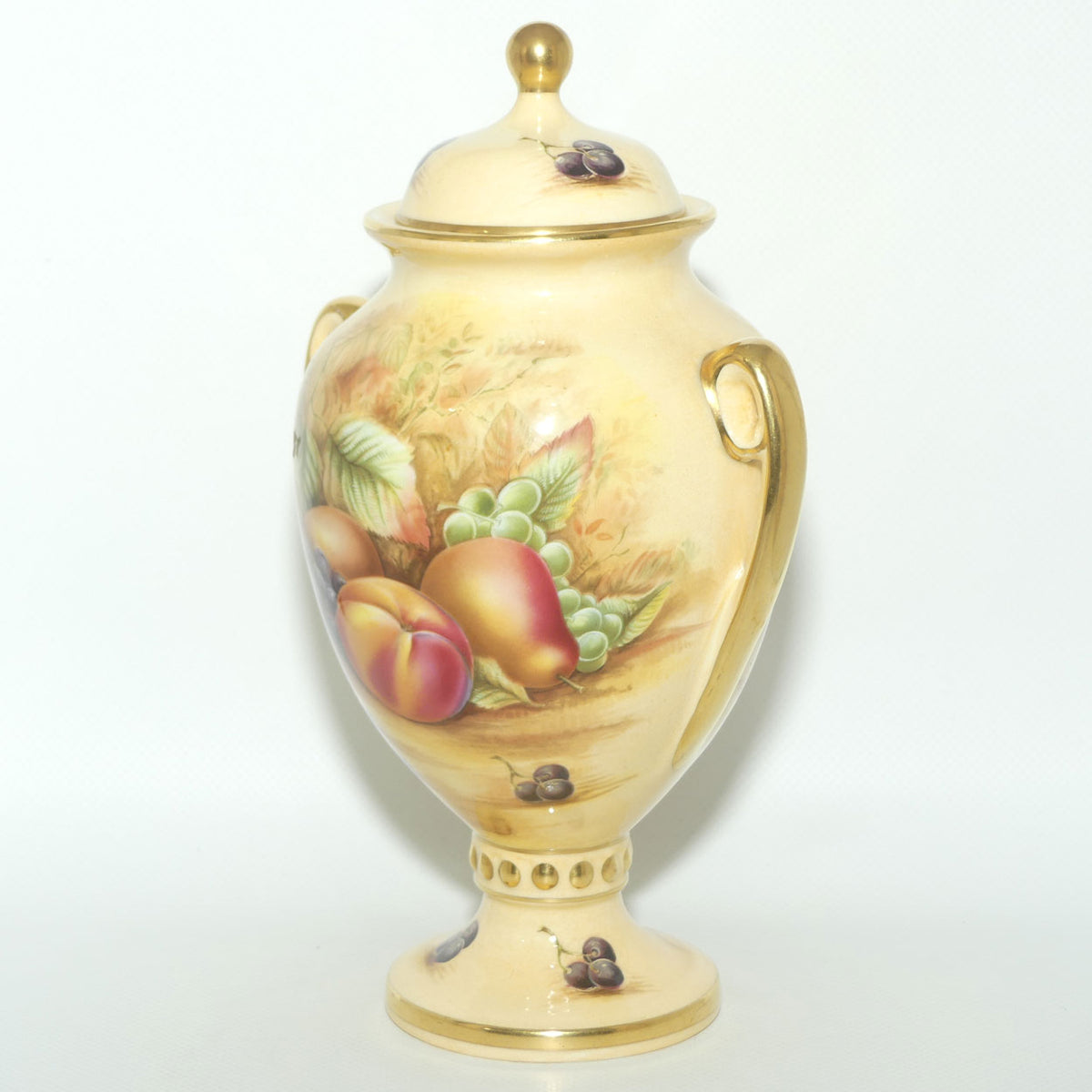 Aynsley Orchard Gold Lidded Urn with shaped handles | #2