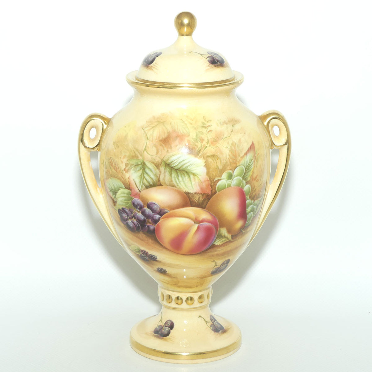 Aynsley Orchard Gold Lidded Urn with shaped handles | #2