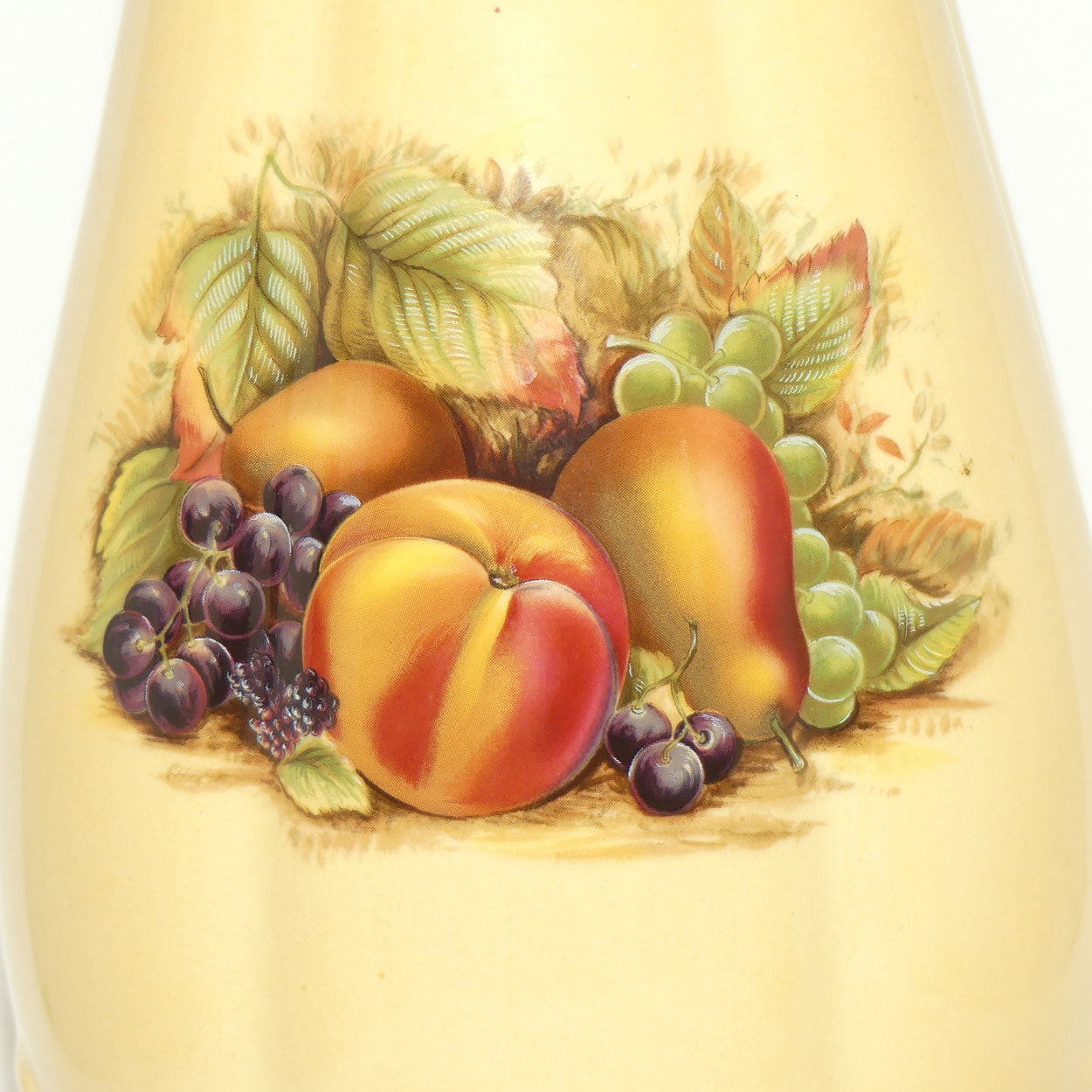 Aynsley Orchard Gold tall bulbous shape footed base vase | 27cm tall