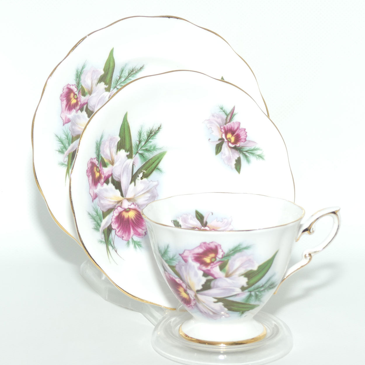 Royal Standard Orchid pattern tea trio | 2491Y |  #1