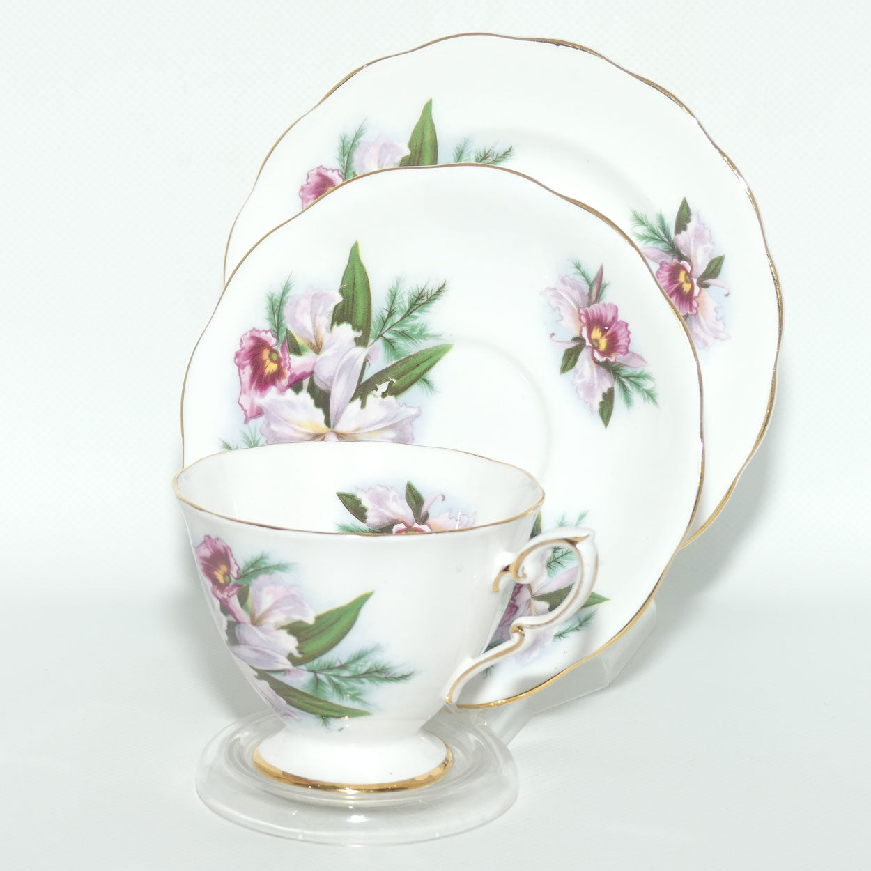 Royal Standard Orchid pattern tea trio | 2491Y |  #1