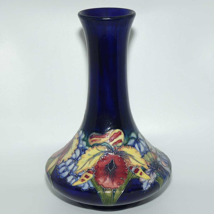 Walter Moorcroft Orchid on Blue Ground 62/12 vase