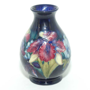 Walter Moorcroft Orchid on Blue Ground 7/4 vase