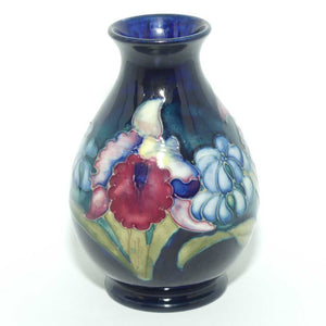 Walter Moorcroft Orchid on Blue Ground 7/4 vase