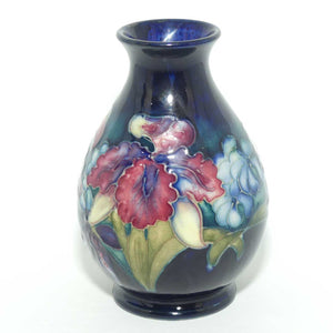 Walter Moorcroft Orchid on Blue Ground 7/4 vase