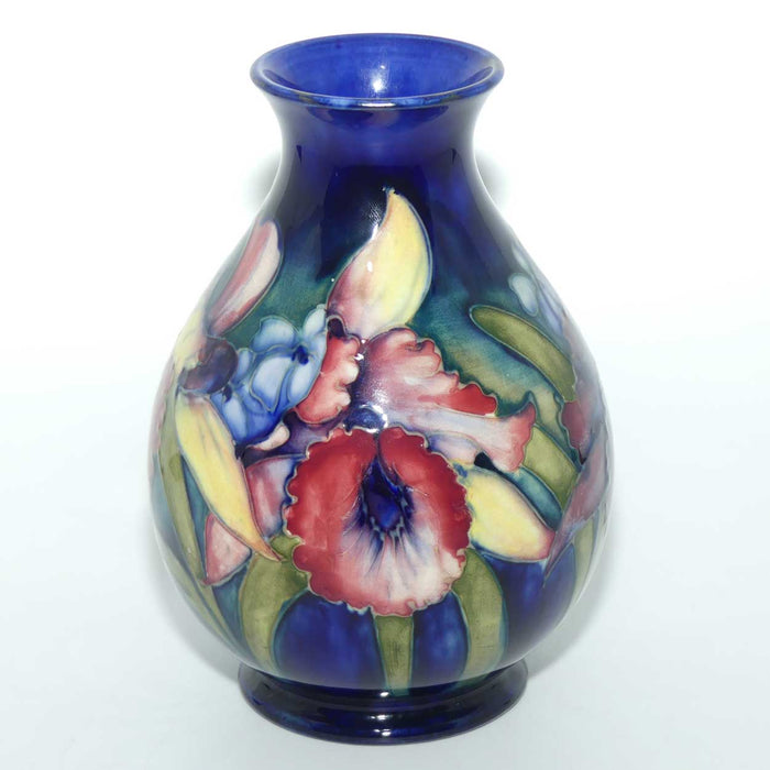 Walter Moorcroft Orchid on Blue Ground 7/7 vase