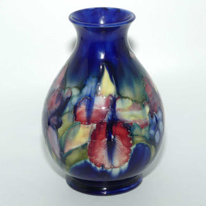 Walter Moorcroft Orchid on Blue Ground 7/7 vase