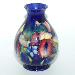 Walter Moorcroft Orchid on Blue Ground 7/7 vase