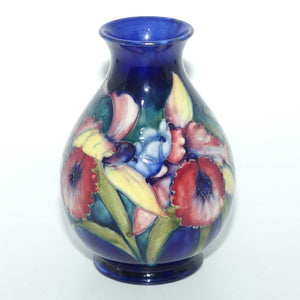 Walter Moorcroft Orchid on Blue Ground 7/7 vase