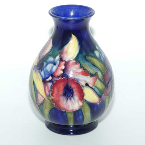 Walter Moorcroft Orchid on Blue Ground 7/7 vase