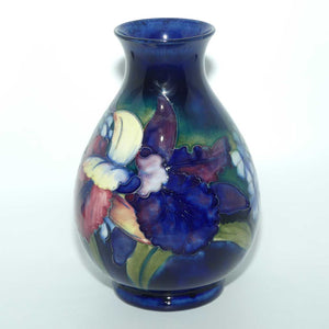 Walter Moorcroft Orchid on Blue Ground vase | Shape 7/9