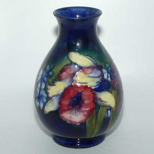 Walter Moorcroft Orchid on Blue Ground vase | Shape 7/9