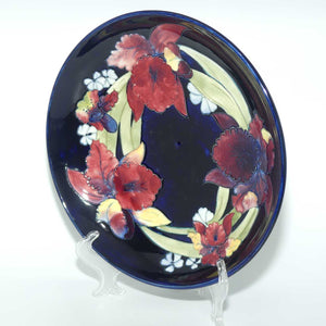 Walter Moorcroft Orchid (Blue) large shallow bowl