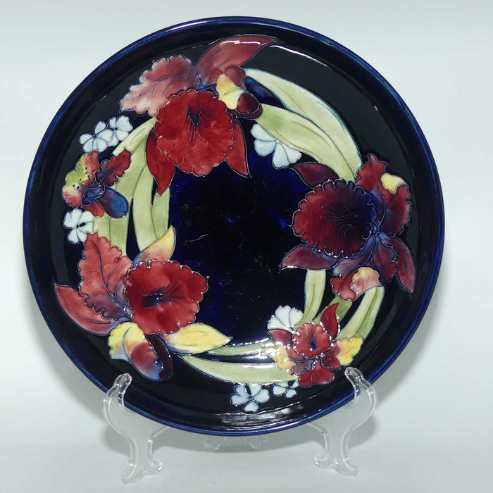 Walter Moorcroft Orchid (Blue) large shallow bowl