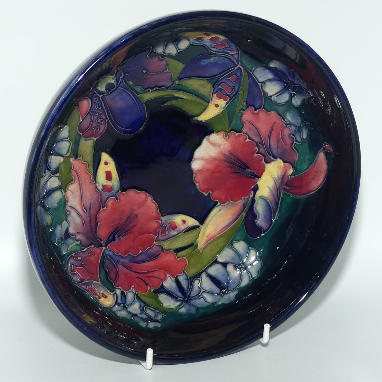 Walter Moorcroft Orchid (Blue) bowl | 22cm | #2