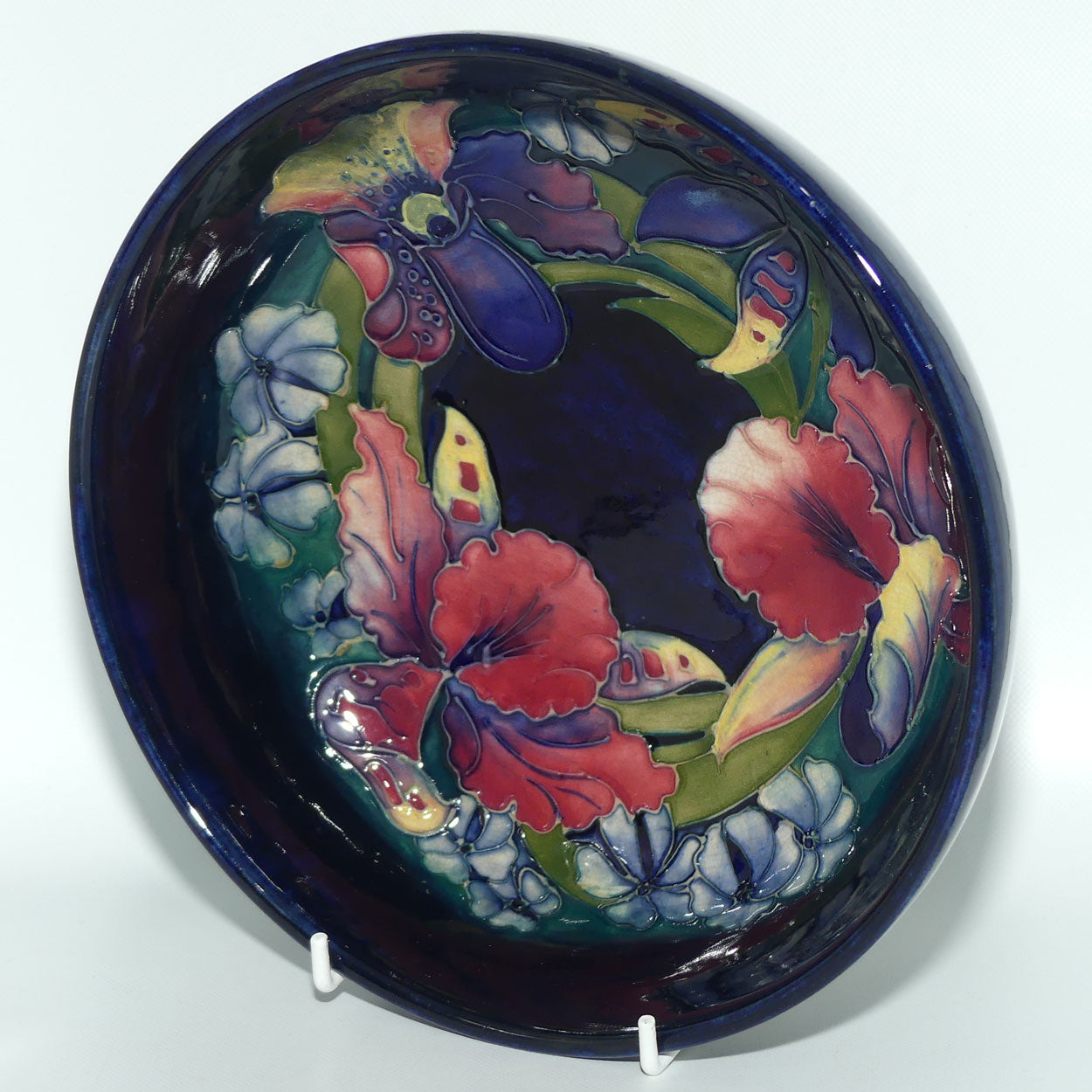 Walter Moorcroft Orchid (Blue) bowl | 22cm | #2