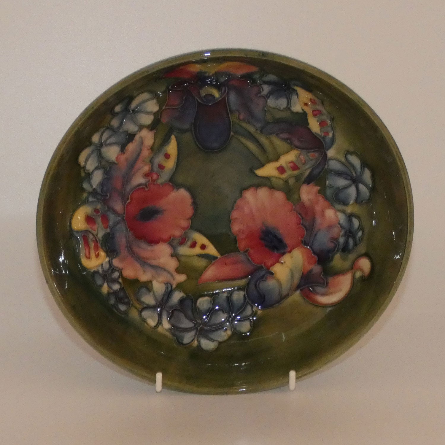Walter Moorcroft Orchid (Green) deep bowl #2