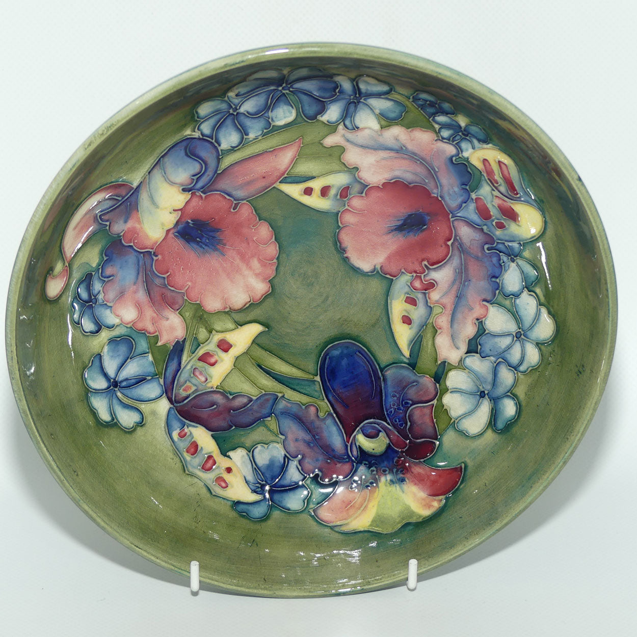 Walter Moorcroft Orchid (Green) deep bowl #2