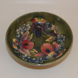 Walter Moorcroft Orchid (Green) deep bowl #2