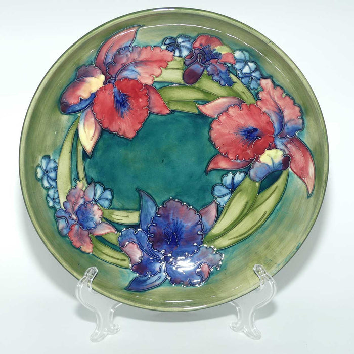 Walter Moorcroft Orchid (Green) large shallow bowl