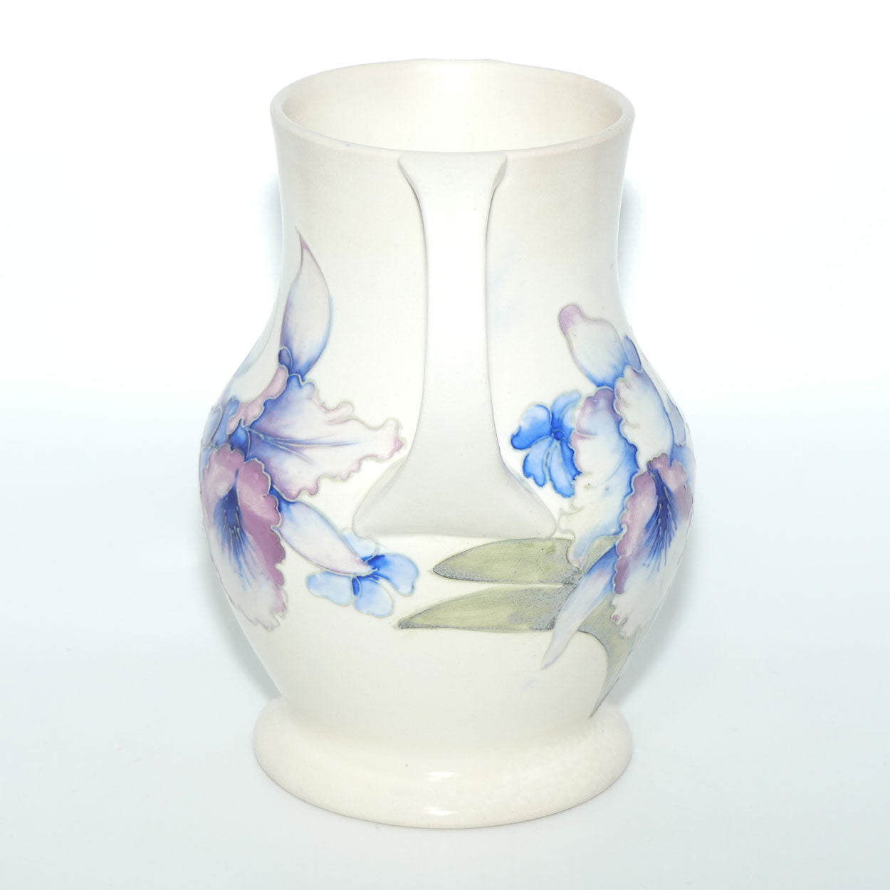 William Moorcroft Orchid salt glaze handled vase