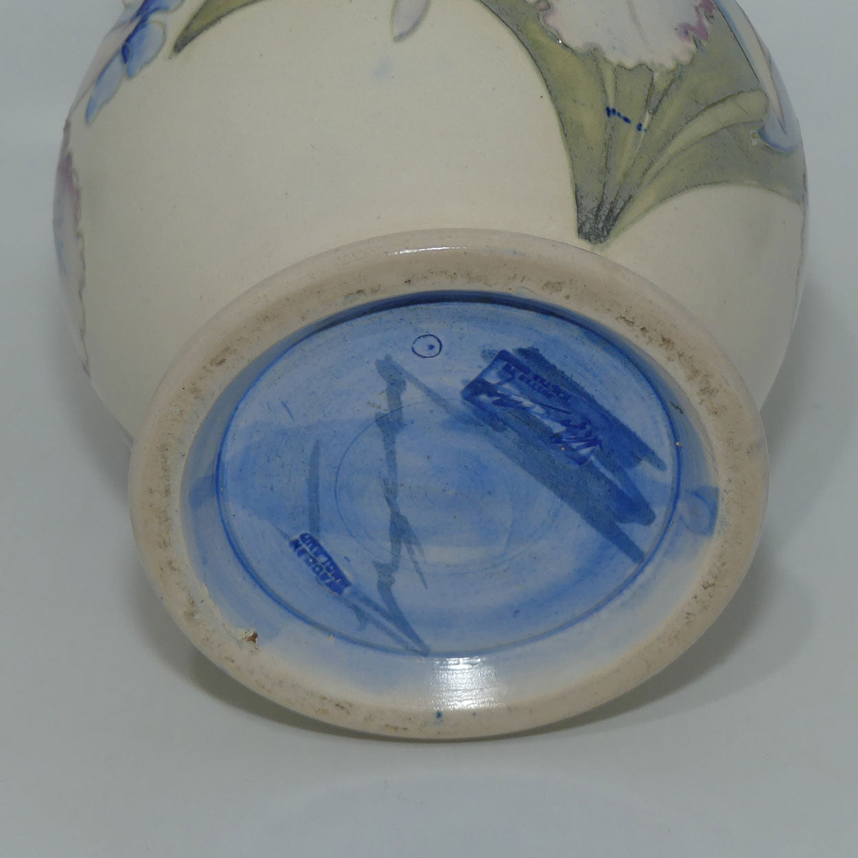 William Moorcroft Orchid salt glaze handled vase