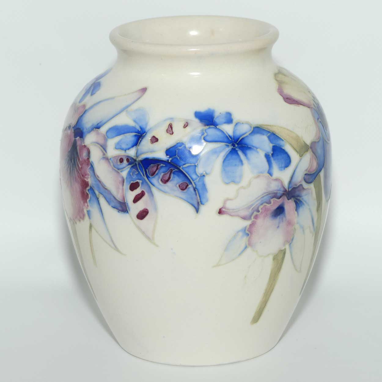 William Moorcroft Orchid salt glaze ovoid vase